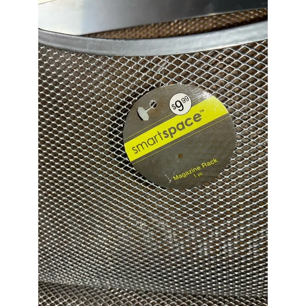 File Holder Magazine Rack Mesh Single Pocket Wall Mount (2) Vintage NEW‎ *flaw